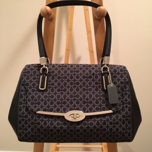 COACH Madison Madeline East/West Satchel in Op Art